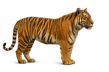 Fototapeta premium Wild Tiger on Transparent Background
