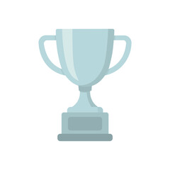Silver Winner Trophy Cup Vector Illustration