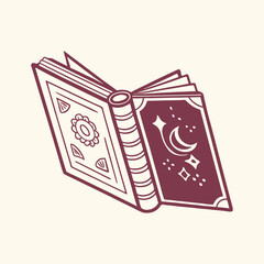 Open book vector art illustration 