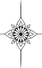 black and white flower