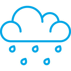 Rain single icon vector illustration