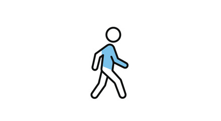 Obraz premium A walking person icon, vector illustration.