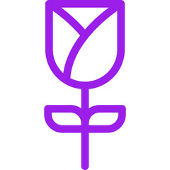 Flower single icon vector illustration