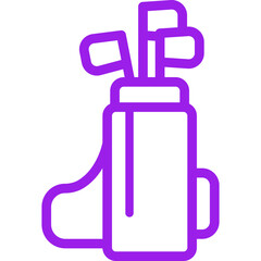 Golf bag single icon vector illustration