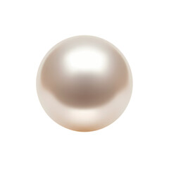 Luminous Pearl A Gleaming Orb of Creamy White isolated on transparent bacckground