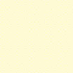 White polka dot seamless pattern on lemon yellow background with small repeating dots