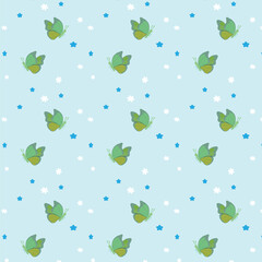 Butterfly seamless pattern design for fabric	