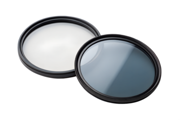 Neutral density filters showcase clarity and versatility isolated on transparent background