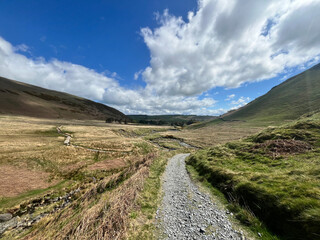 Gravel Path through Scenic Valley in Blencathra, Lake District, UK