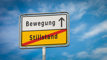 Signposts the direct way to Movement versus Standstill
