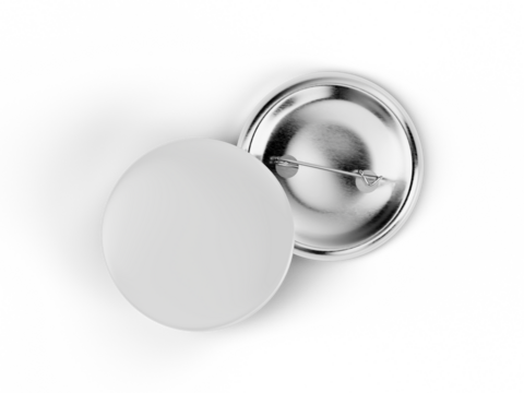 Premium Round Pin Button Badge Mockup front and back for Branding and Promotion