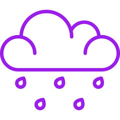 Rain single icon vector illustration