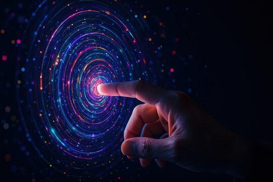Futuristic touch interface technology. - Powered by Adobe