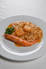 Appetizing Shrimp and White Beans in a Savory Orange Sauce