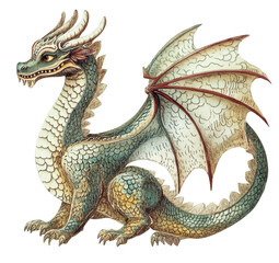 Obraz premium Fantasy Baby Dragon Illustration