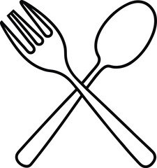 spoon and fork vector