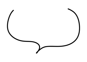 手書きの吹き出しのベクターイラスト。 単品、フレーム、シンプル、ふきだし