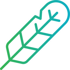 Feather single icon vector illustration