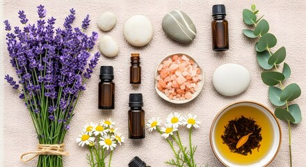 Relaxing Spa Day Essentials Lavender, Eucalyptus, and Essential Oils