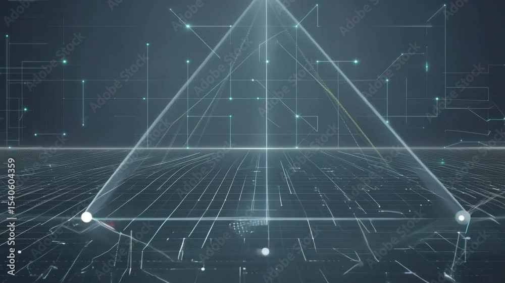 Poster abstract futuristic background with glowing lines and particles creating a digital technology theme 