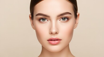 Radiant Skin A Close-Up Portrait of a Woman with Flawless Complexion