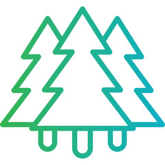 Trees single icon vector illustration
