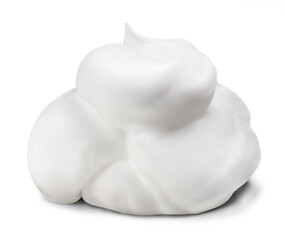 Shaving foam mousse isolated on white background