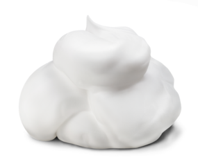 Shaving foam mousse isolated on white background
