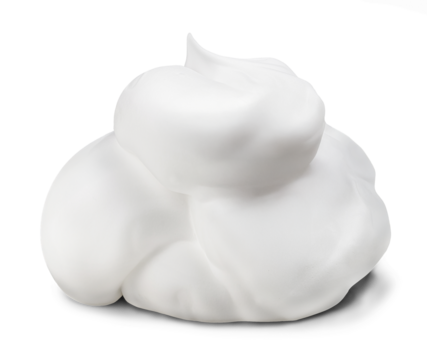 Shaving foam mousse isolated on white background