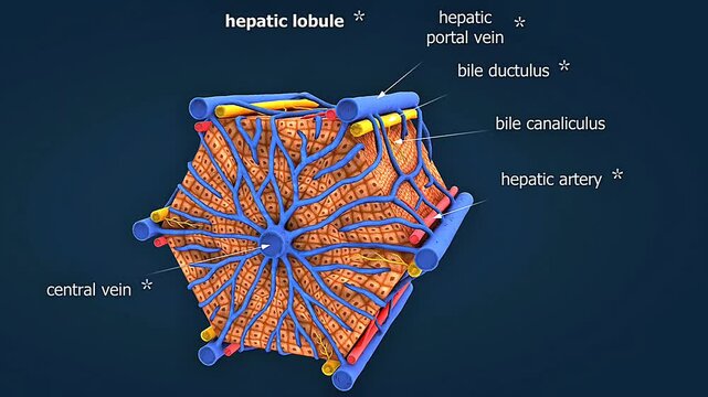 Hepatic lobule anatomy