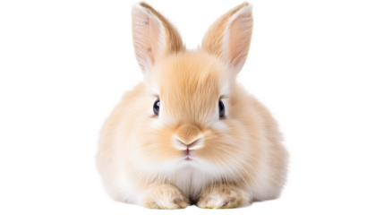 Adorable Beige Rabbit Looking Directly Ahead