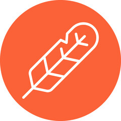 Feather single icon vector illustration