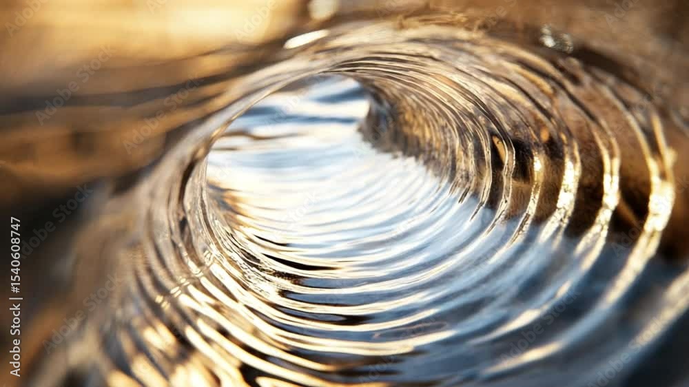 Aufkleber water tunnel: a mesmerizing image captures a unique perspective through a water tunnel, where light 