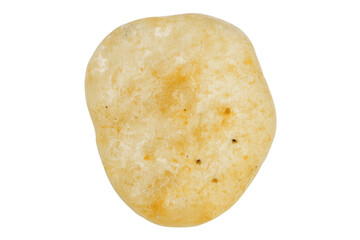 Citrine gemstone with smooth surface, isolated on transparent background, ideal for jewelry design or metaphysical purposes