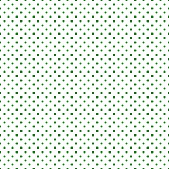 Classic green polka dot seamless pattern with small dots on white background