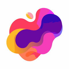 Cartoon vector illustration of a baby girl and human body with an abstract animal design