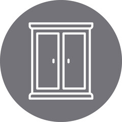 Cupboards single icon vector illustration