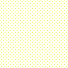 Yellow polka dot seamless pattern with small dots on white background