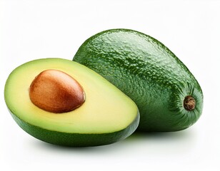 avocado isolated on white background