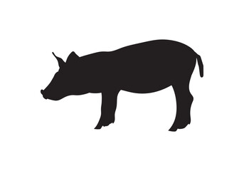 Pig animal silhouette. Vector image
