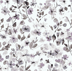 Seamless Summer Spring Floral, Rose, Various leaf, Fabric Print. vector illustration.exotic flower wallpaper combining a multitude of beautiful colours pattern