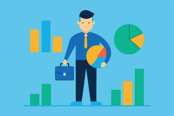 business man with graph