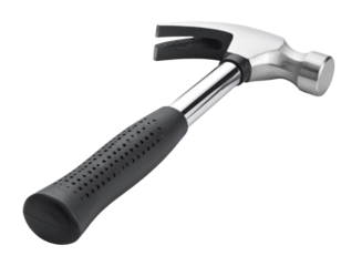 Hammer Tool for Construction and Carpentry Work with Black Handle