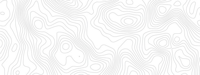 Abstract Geographic Line Pattern with Seamless Mountain and Ocean Contours in a Modern Topographic Map Design
