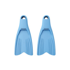 Blue Swim Fins for Diving and Snorkeling, Ideal for Beginners and Professionals in Pool or Ocean Use Transparent background or png