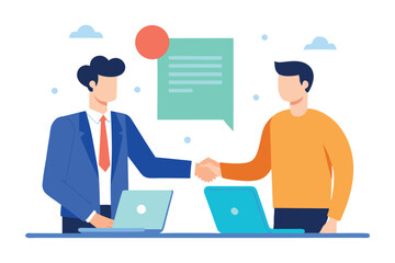 business man with laptop