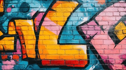 A vibrant street art mural on a brick wall, speaking to marginalized voices and urban social justice movements