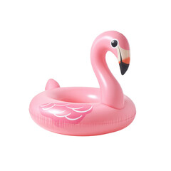 Vibrant Pink Flamingo Pool Float for Summer Fun and Relaxation by the Water Transparent background or png