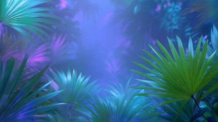 Neon Jungle with Vaporwave Aesthetic and Tropical Vibes