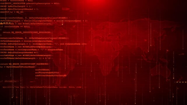 Red Digital technology futuristic internet network Abstract world wireframe digital technology map Sci fi red light hi tech future background. presentation. Ai big data science, innovation tech, line